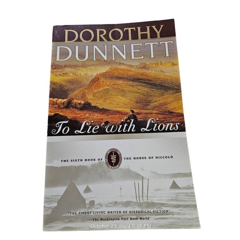 To lie with lions by Dorothy Dunnett vintage books isbn 0375704825